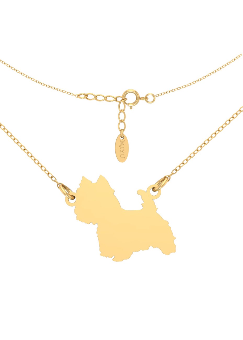 ZŁOTY NASZYJNIK Z ZAWIESZKĄ W KSZTAŁCIE YORK SREBRO 925 ZŁOTO 999