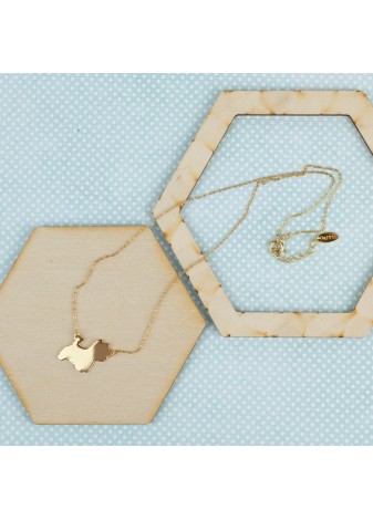 ZŁOTY NASZYJNIK Z ZAWIESZKĄ W KSZTAŁCIE YORK SREBRO 925 ZŁOTO 999