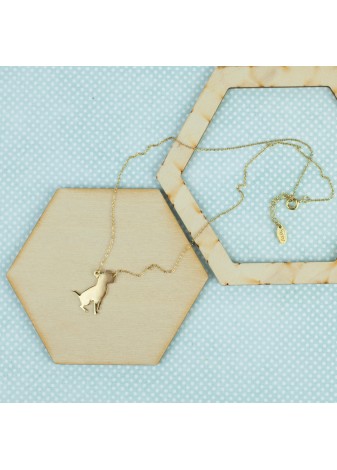 ZŁOTY NASZYJNIK Z ZAWIESZKĄ W KSZTAŁCIE BOKSERA SREBRO 925 ZŁOTO 999