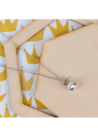 SREBRNY NASZYJNIK Z DUŻĄ...