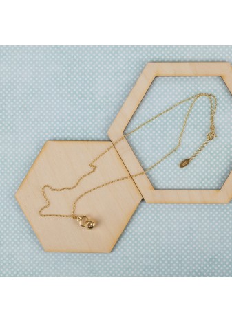 ZŁOTY NASZYJNIK Z ZAWIESZKĄ KETTLEBELL SREBRO 925 ZŁOTO 999