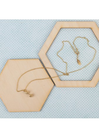 ZŁOTY NASZYJNIK Z ZAWIESZKĄ HANTEL SREBRO 925 ZŁOTO 999