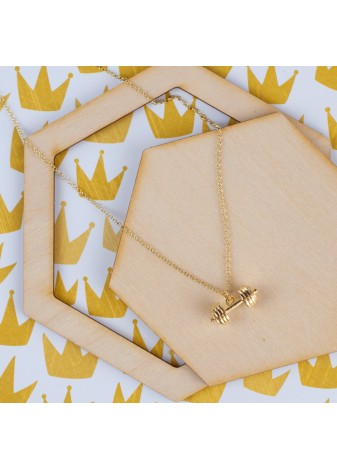 ZŁOTY NASZYJNIK Z ZAWIESZKĄ SZTANGA SREBRO 925 ZŁOTO 999