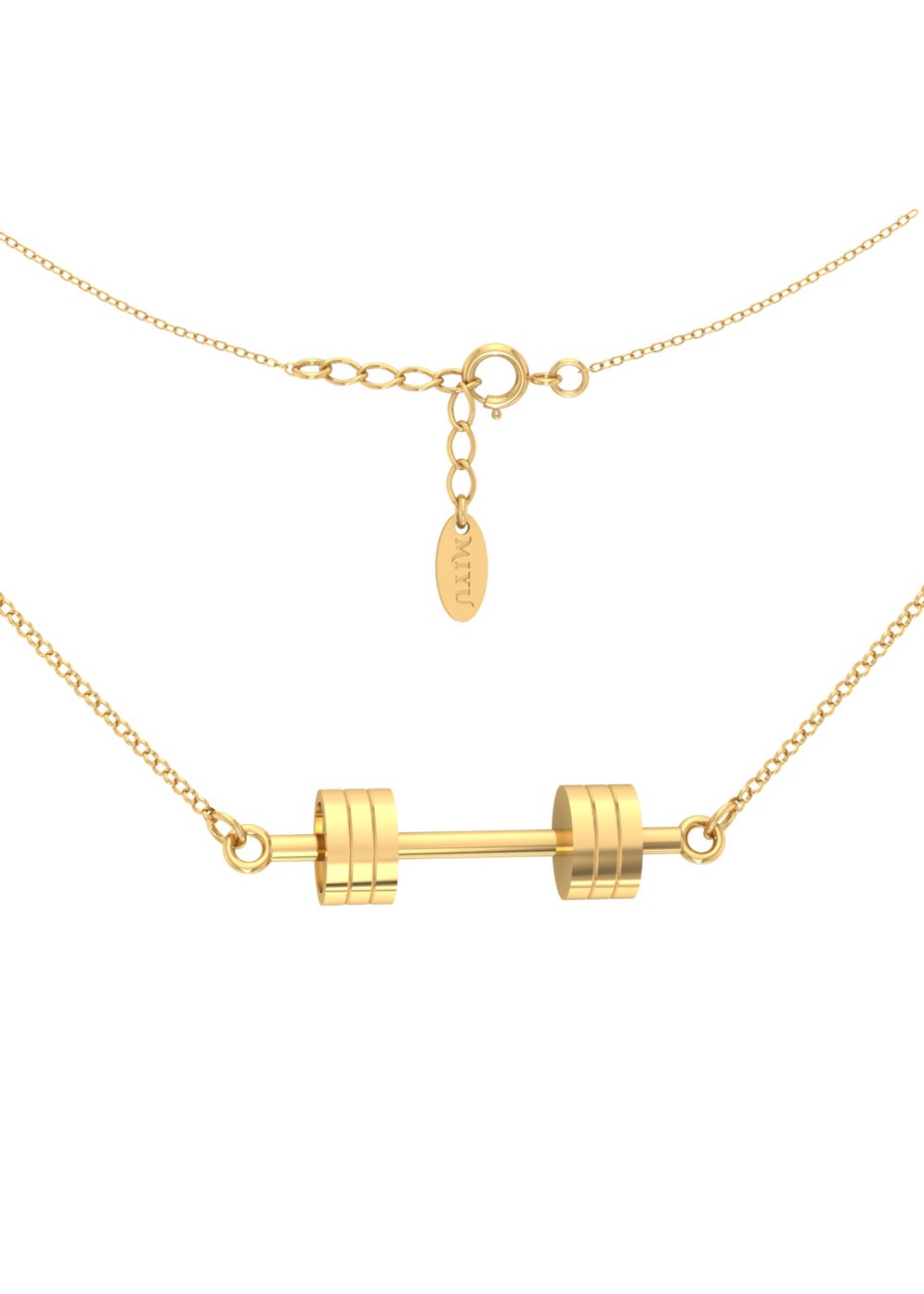 ZŁOTY NASZYJNIK Z ZAWIESZKĄ DUŻA SZTANGA SREBRO 925 ZŁOTO 999