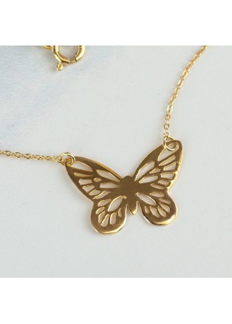 ZŁOTA BRANSOLETKA AŻUROWY MOTYLEK ZŁOTO 999 SREBRO 925