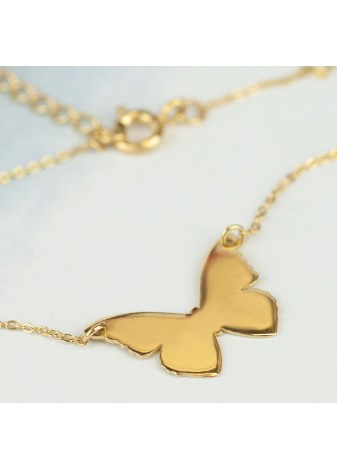 ZŁOTA BRANSOLETKA AŻUROWY MOTYLEK ZŁOTO 999 SREBRO 925