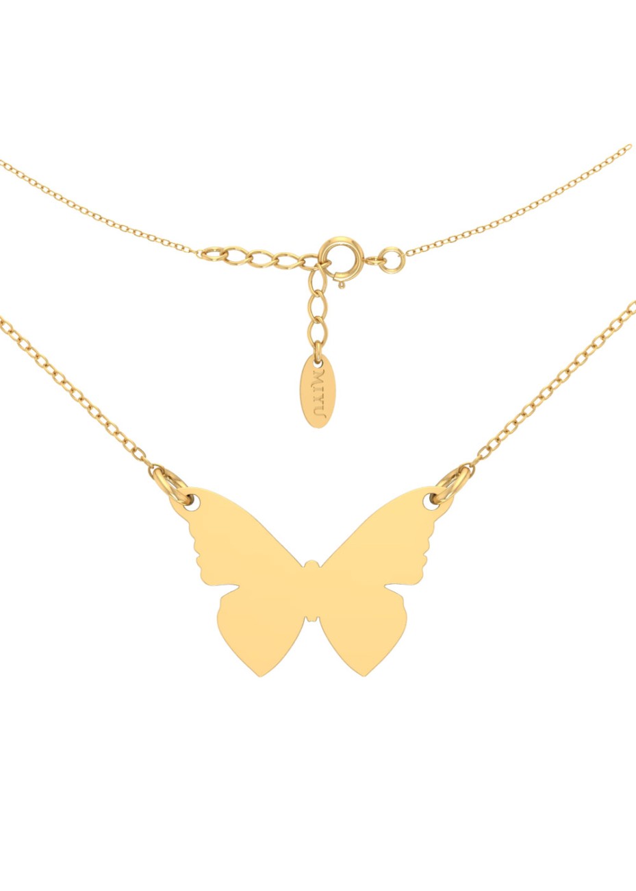 ZŁOTA BRANSOLETKA AŻUROWY MOTYLEK ZŁOTO 999 SREBRO 925