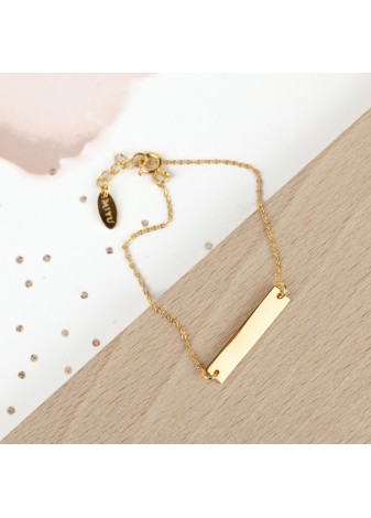 ZŁOTA BRANSOLETKA ZAWIESZKA Z GRAWEREM ZŁOTO 999 SREBRO 925