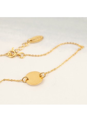 ZŁOTA BRANSOLETKA KÓŁKO ZŁOTO 999 SREBRO 925