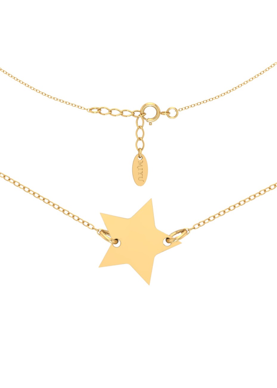 ZŁOTA BRANSOLETKA ZAWIESZKĄ GWIAZDKA ZŁOTO 999 SREBRO 925