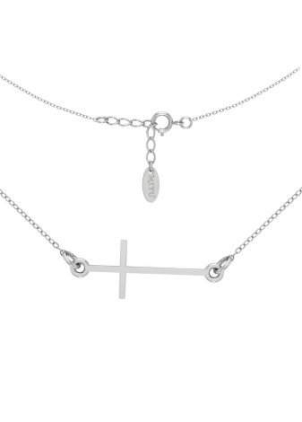 SREBRNA BRANSOLETKA KRZYŻ...