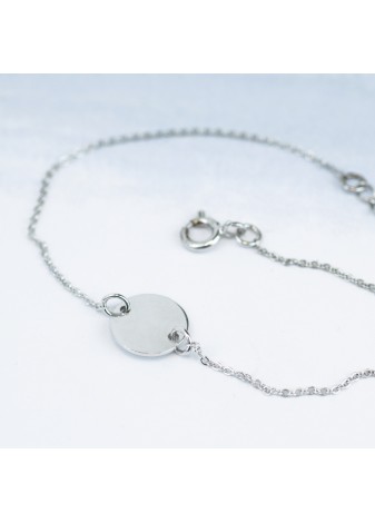 SREBRNA BRANSOLETKA ZAWIESZKA KÓŁKO SREBRO 925 RODOWANE