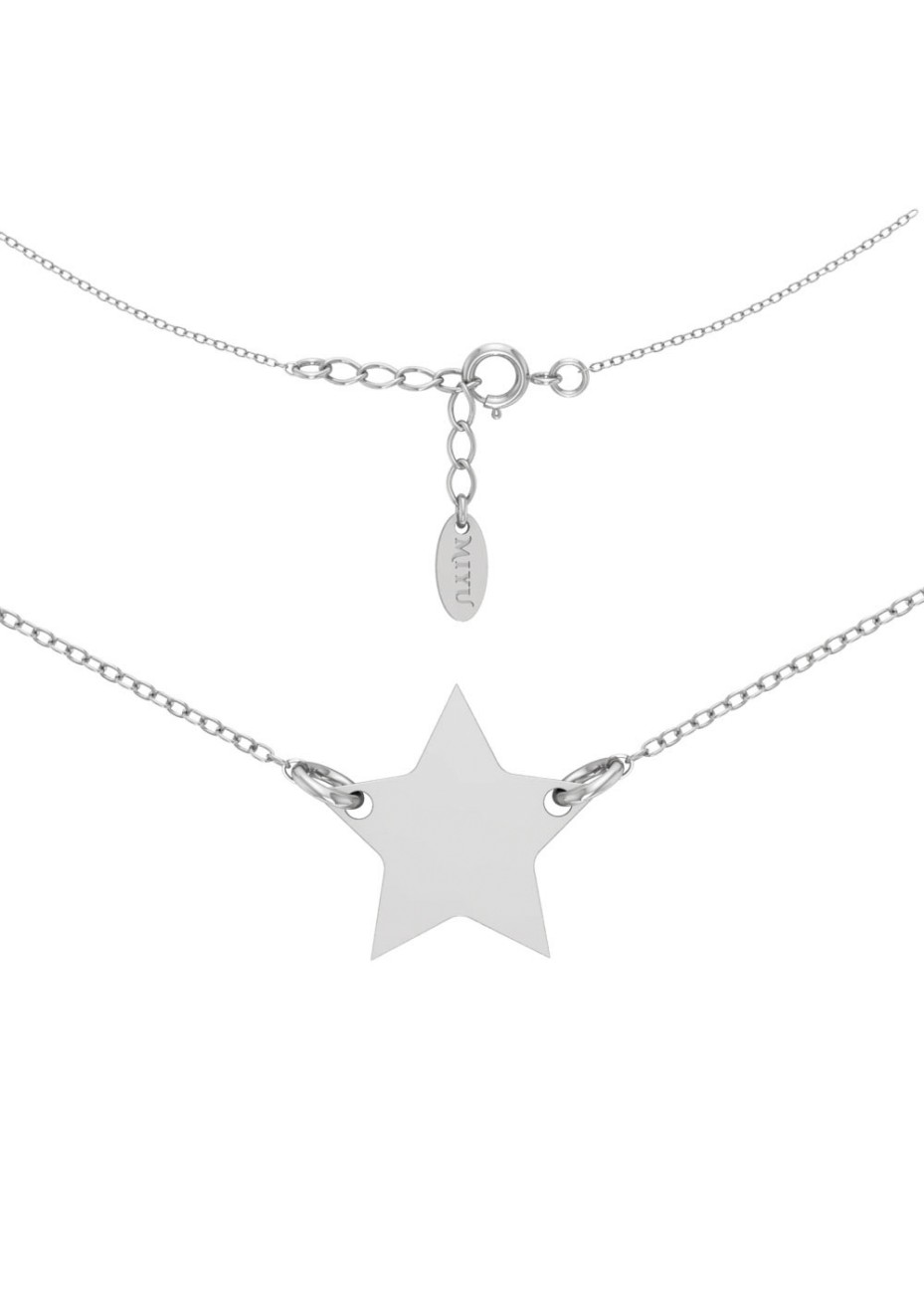 SREBRNA BRANSOLETKA Z GWIAZDKĄ SREBRO 925 RODOWANE