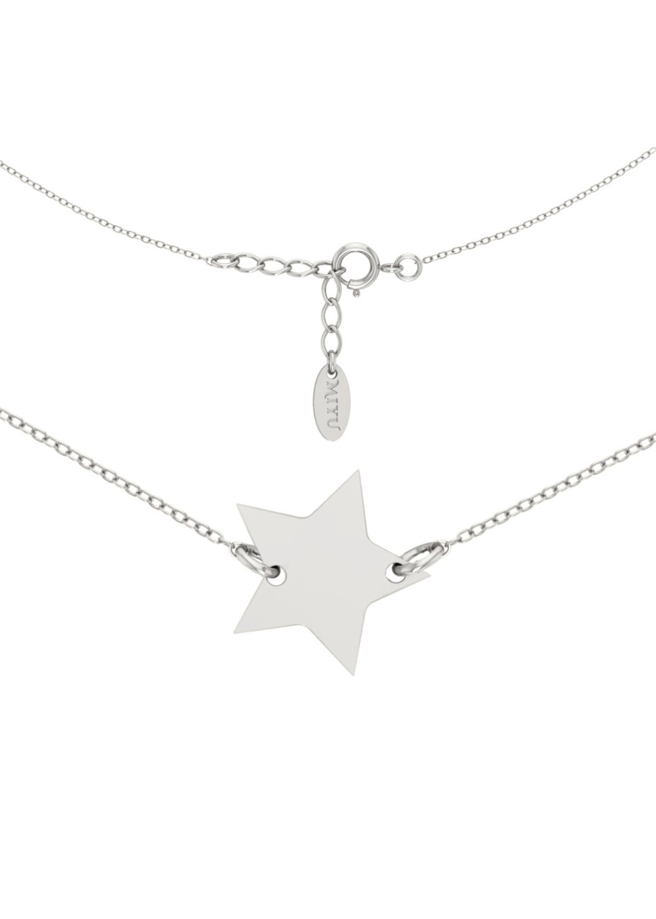 SREBRNA BRANSOLETKA ZAWIESZKA GWIAZDKA SREBRO 925 RODOWANE