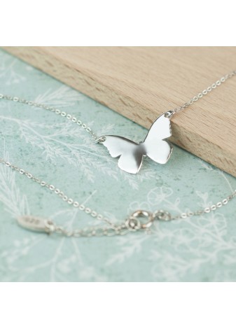 SREBRNY NASZYJNIK MOTYLEK SREBRO 925 RODOWANY