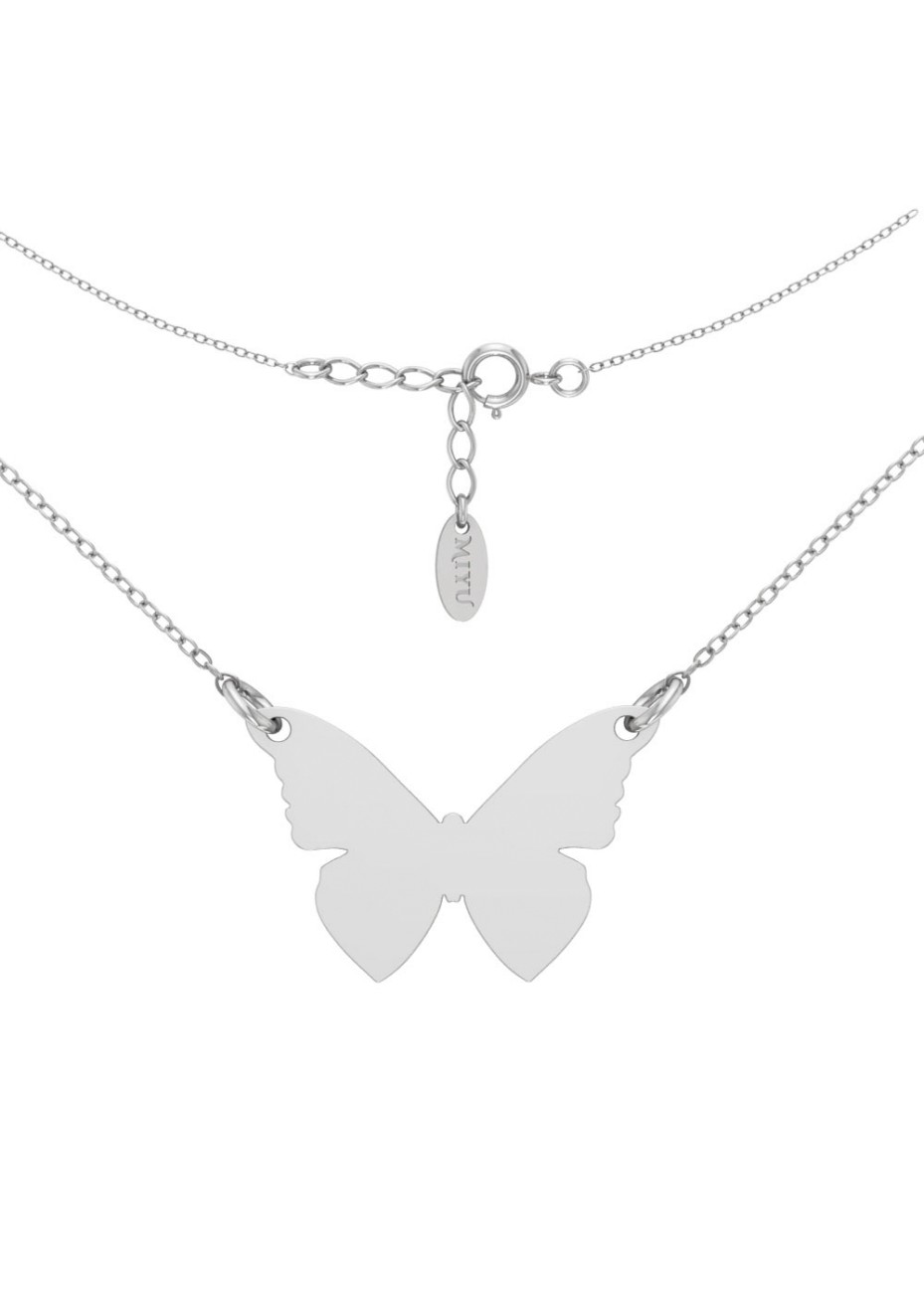 SREBRNY NASZYJNIK MOTYLEK SREBRO 925 RODOWANY