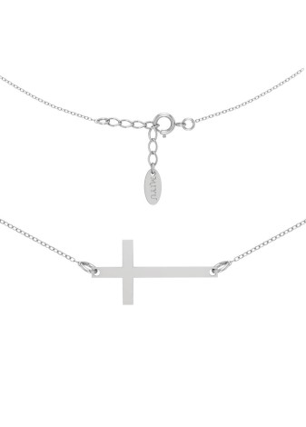 SREBRNY NASZYJNIK KRZYŻ Z...