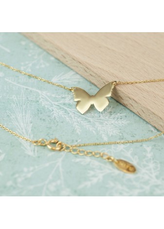 ZŁOTY NASZYJNIK MOTYLEK SREBRO 925 ZŁOTO 999