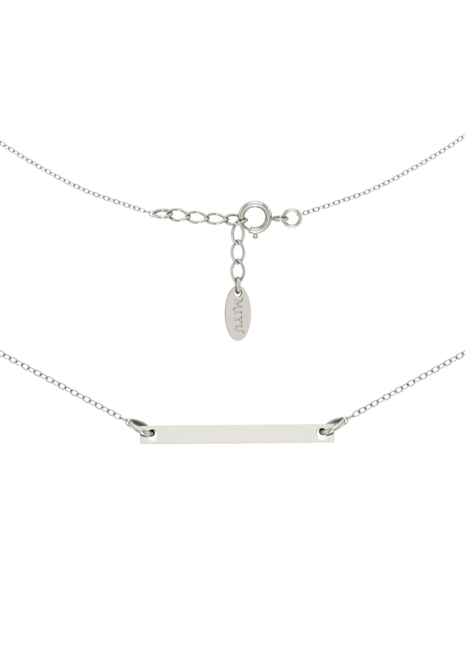 SREBRNY NASZYJNIK KLASYCZNY Z ZAWIESZKĄ SREBRO 925 RODOWANY