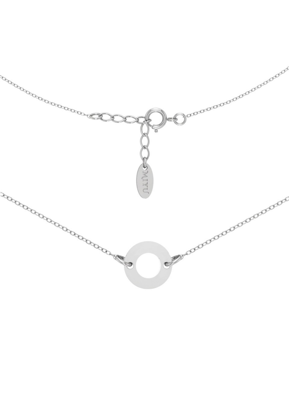SREBRNY NASZYJNIK Z KÓŁKIEM SREBRO 925 RODOWANY