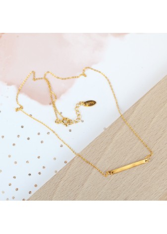 ZŁOTY NASZYJNIK Z PASKIEM SREBRO 925 ZŁOTO 999