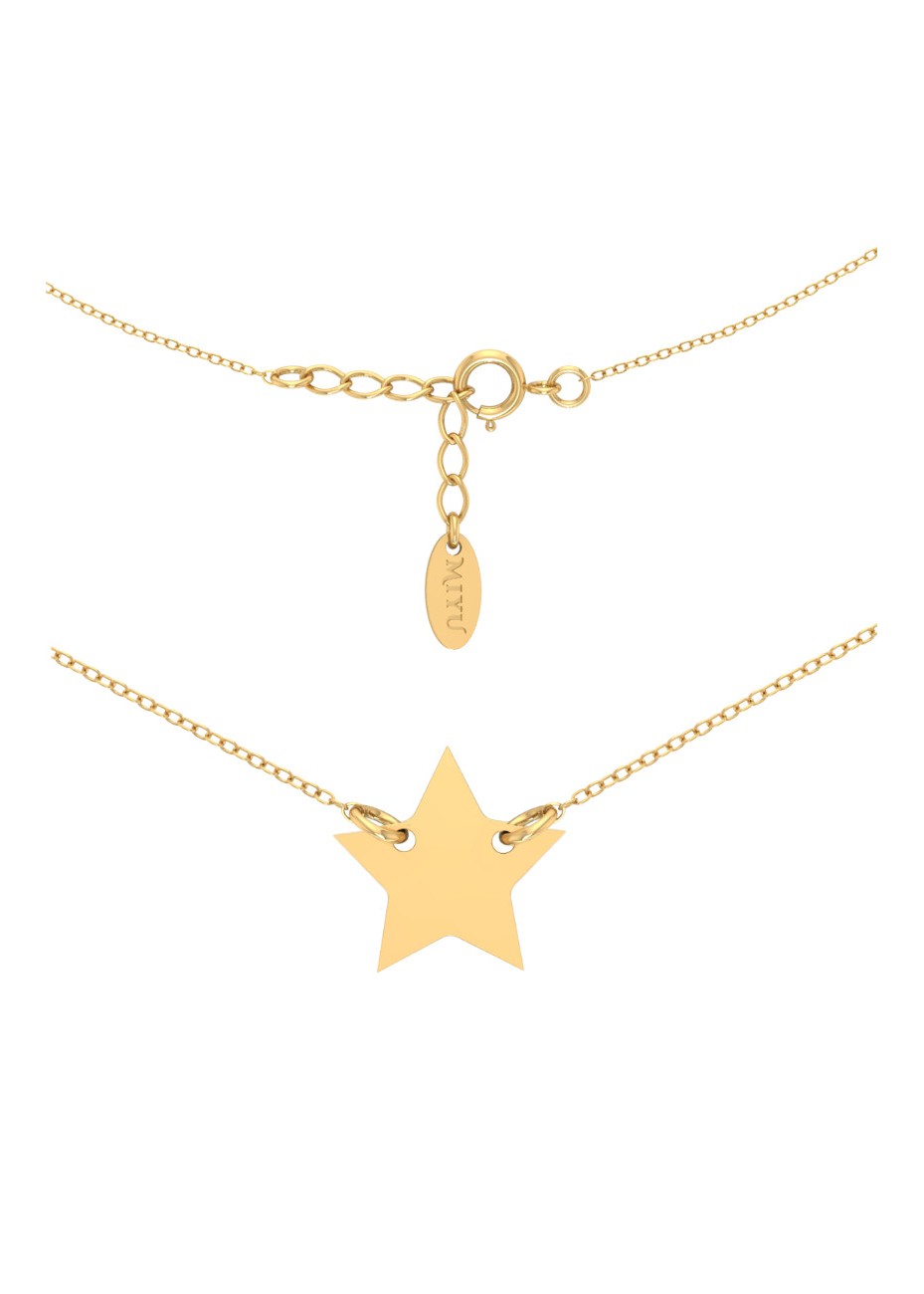 ZŁOTY NASZYJNIK Z ZAWIESZKĄ GWIAZDKA SREBRO 925 ZŁOTO 999