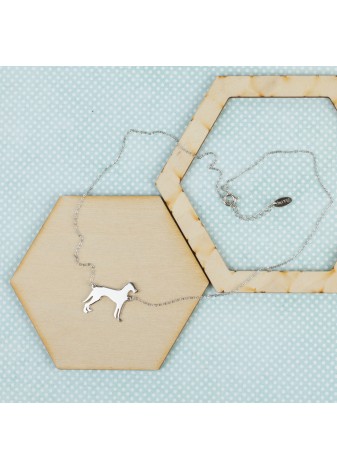 SREBRNY NASZYJNIK PIES OWCZAREK SREBRO 925 RODOWANY