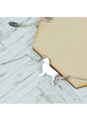 SREBRNY NASZYJNIK GOLDEN RETRIVER SREBRO 925 RODOWANY