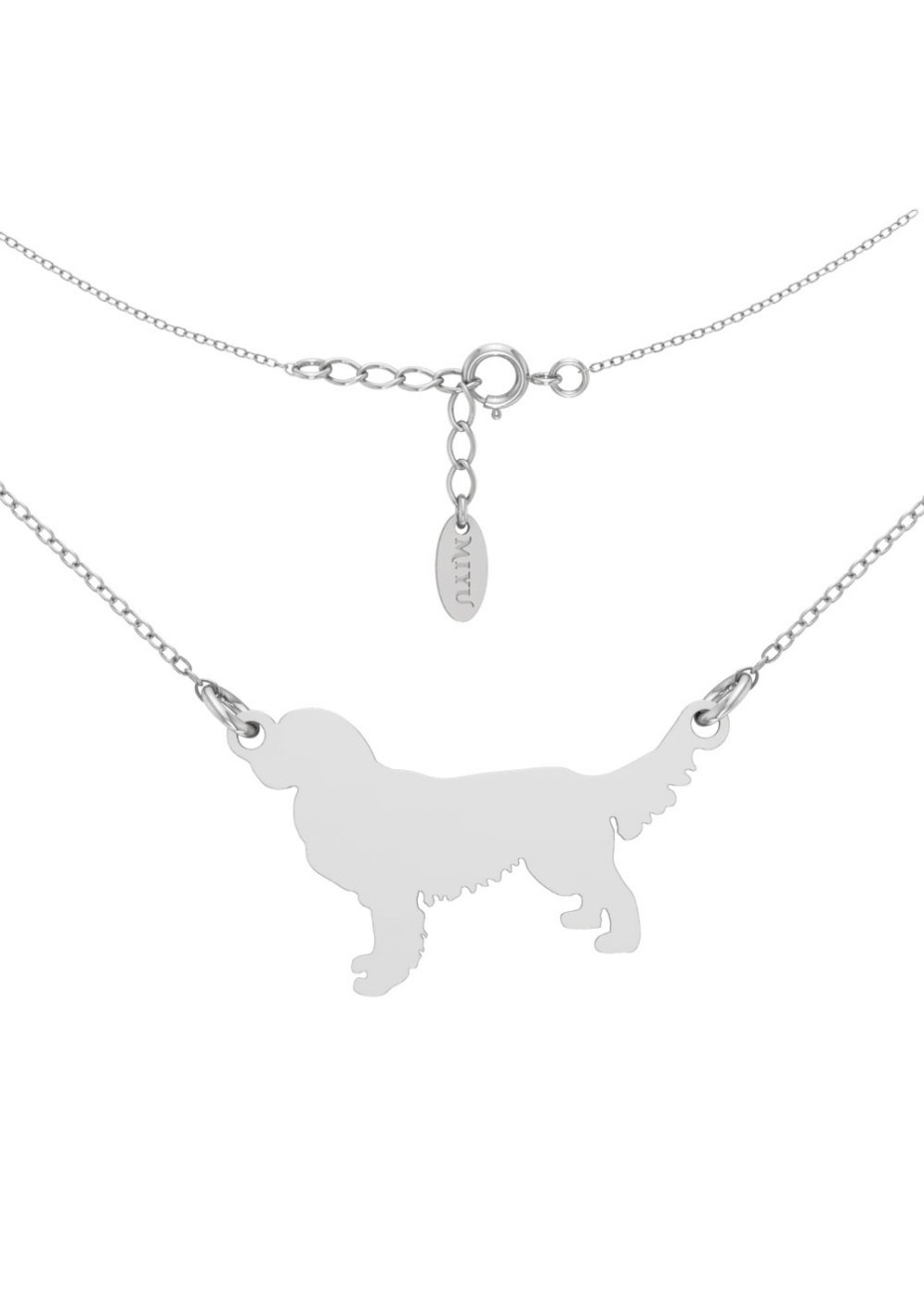 SREBRNY NASZYJNIK GOLDEN RETRIVER SREBRO 925 RODOWANY