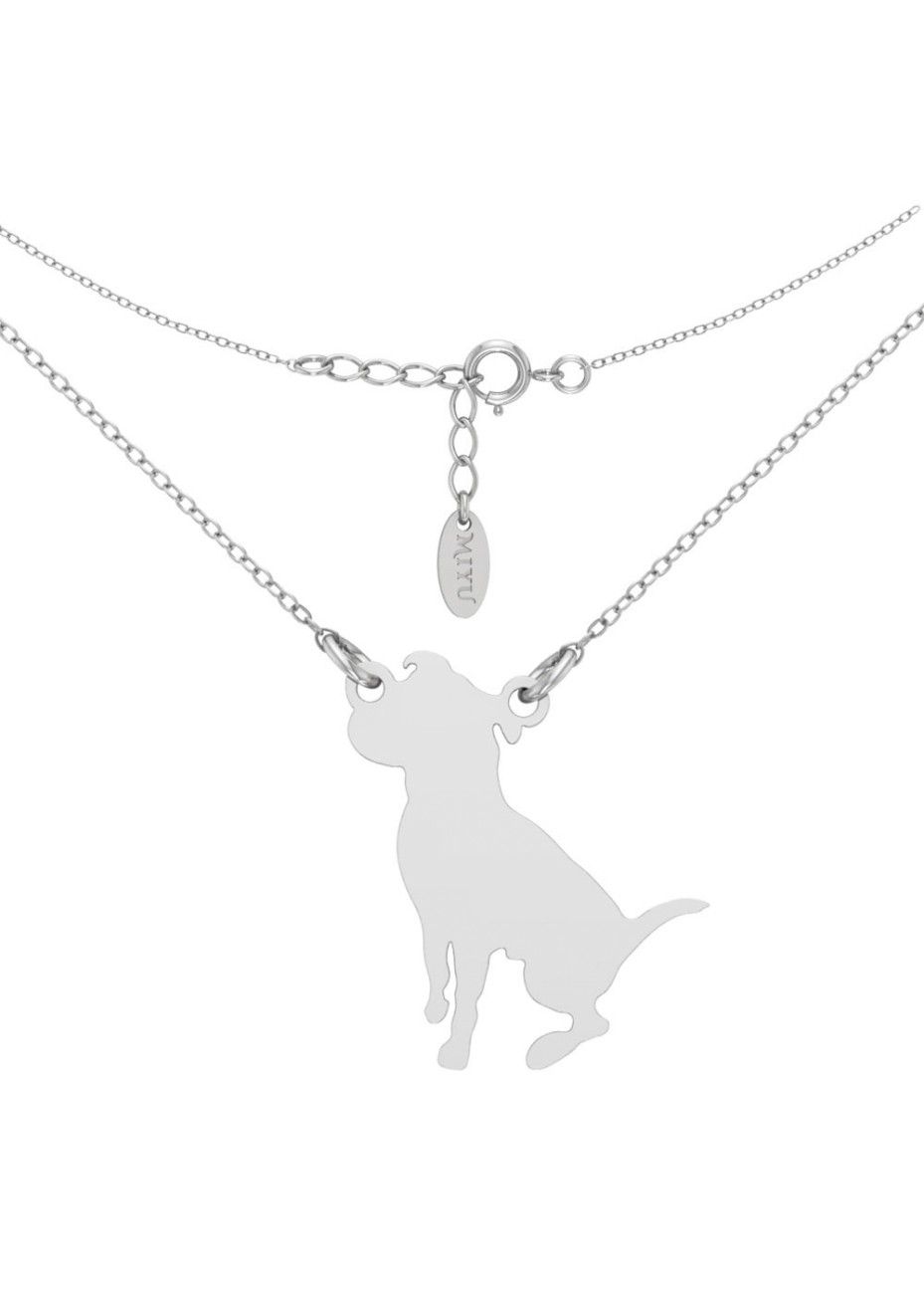 SREBRNY NASZYJNIK PIES BOKSER SREBRO 925 RODOWANY